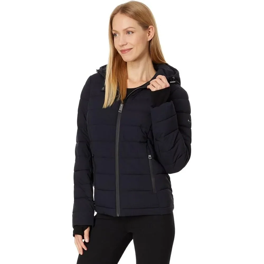 Michael Kors Navy Blue Premium Down Blend Puffer Coat Jacket Women's Size Small